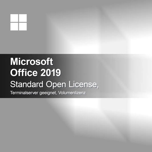 Microsoft Office 2019 Standard Licença Aberta, compatível com Terminal Server, licença por volume