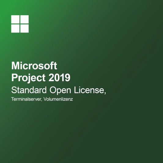 Microsoft Project 2019 Standard Open License, Terminalserver, Άδεια Όγκου